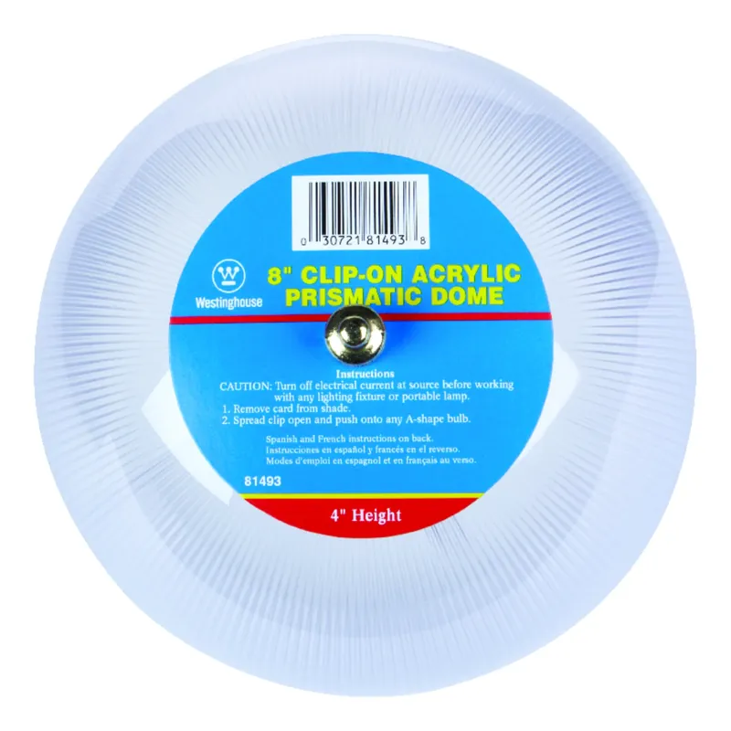 Westinghouse Dome Clear Acrylic Lamp Shade 1 Pk
