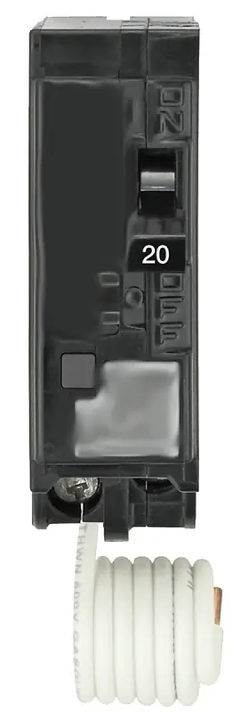 Self-Test GFCI Breaker, Single Pole, 20-Amp