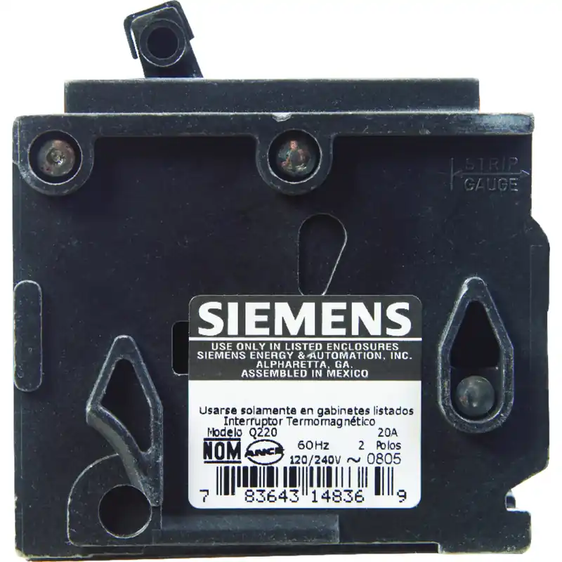 Double-Pole Circuit Breaker, 20A