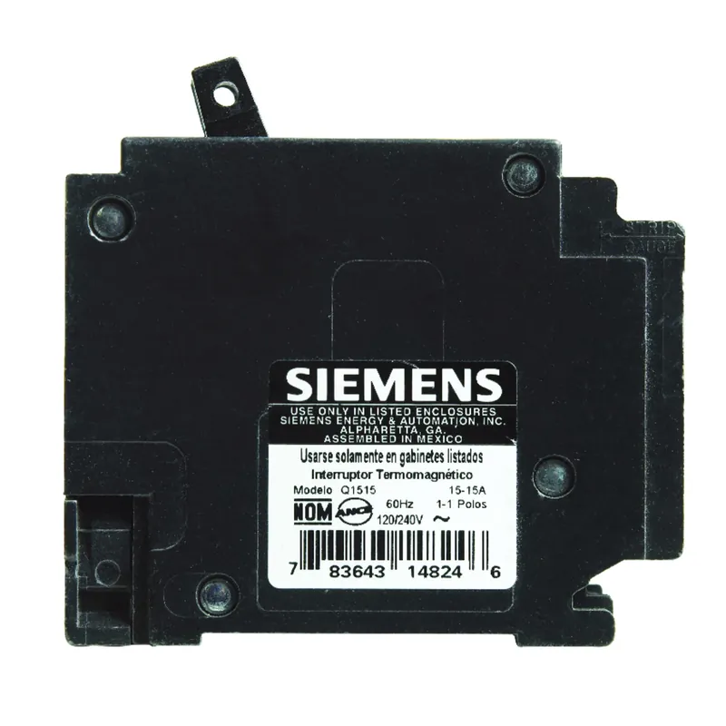 Duplex Circuit Breaker, 2 Single Pole, 15A/15A