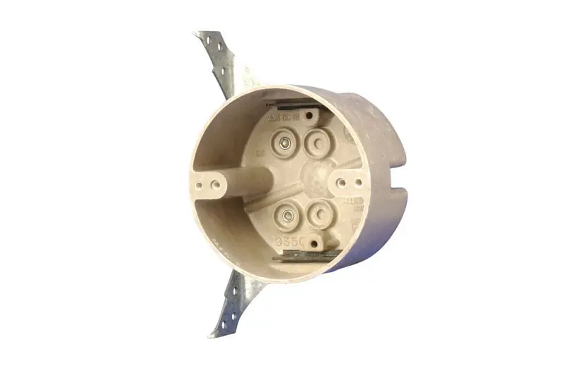 Fiberglasbox 22-1/2 Cu In Round Fiberglass 1 Gang Electrical Box Beige