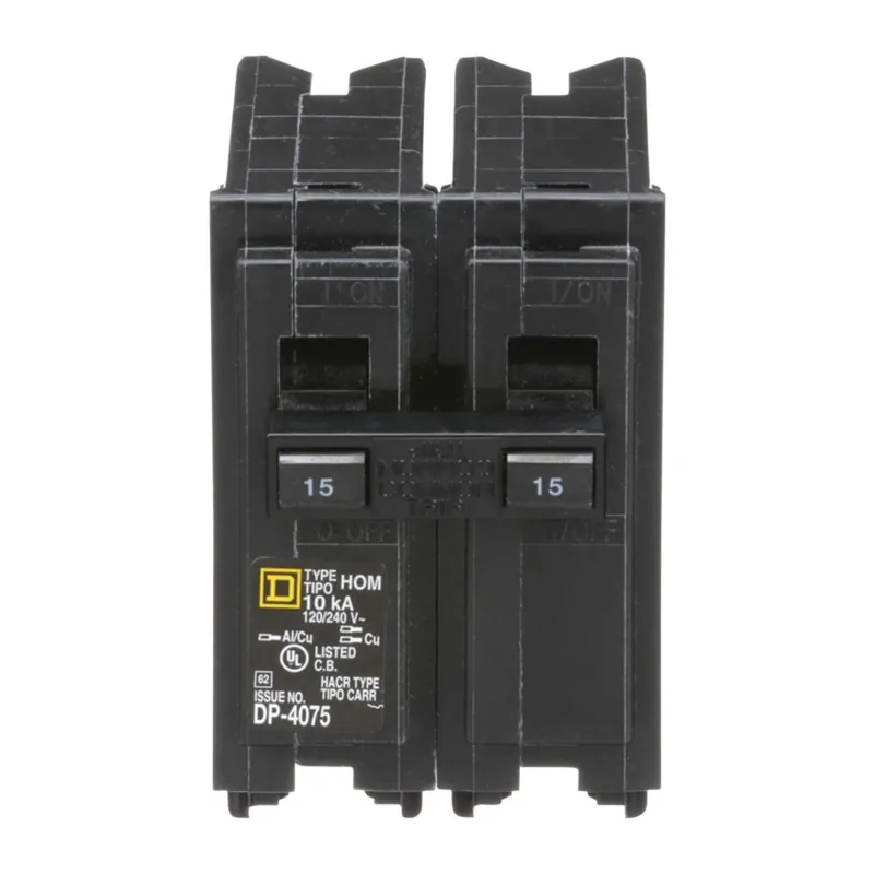 Homeline 15-Amp Double-Pole Circuit Breaker