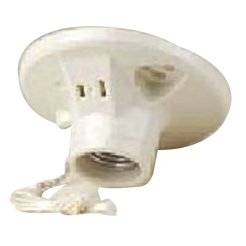 Leviton Porcelain Incandescent Medium Base Pull Chain Socket W/Outlet 1 Pk
