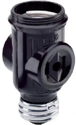 Pass & Seymour 660-Watt Brown Keyless Lampholder Current Tap