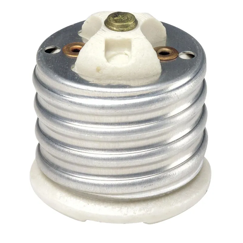 Leviton Aluminum Incandescent Mogul To Medium Base Socket Reducer 1 Pk