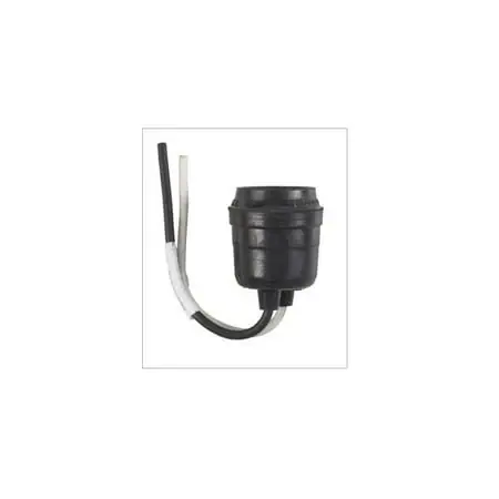 Weatherproof Black Rubber Pigtail Lampholder 124, 660w, 600v
