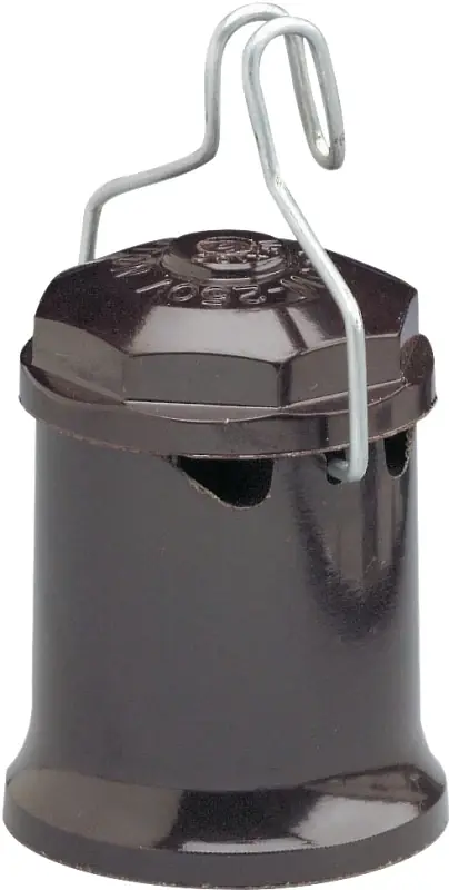 Leviton Plastic Medium Base Keyless Outdoor Socket 1 Pk