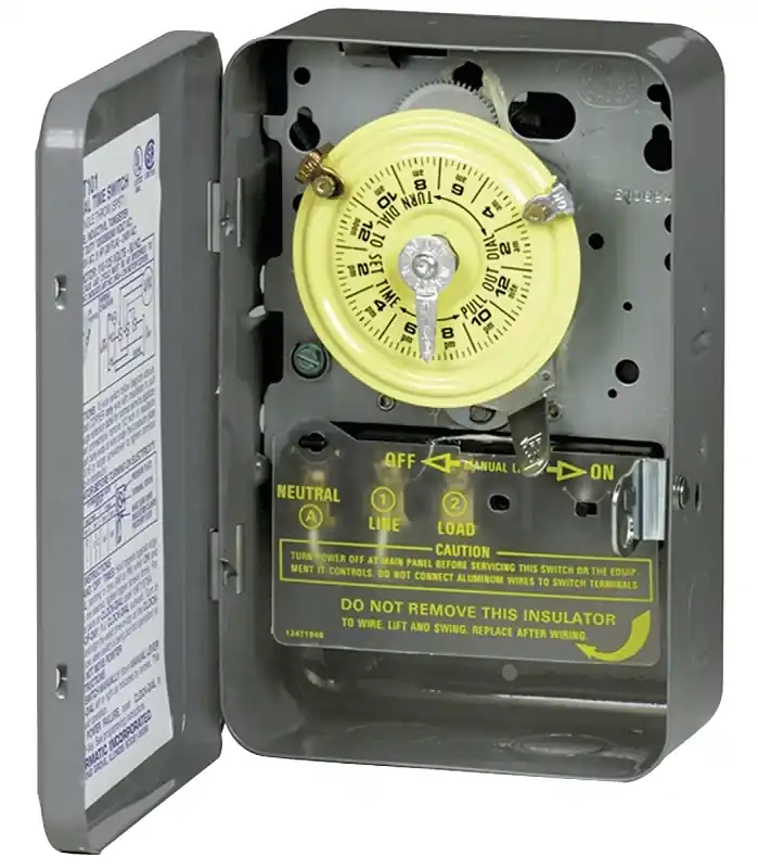 T104 40-amp Mechanical Hardwired Lighting Timer For Residential Use