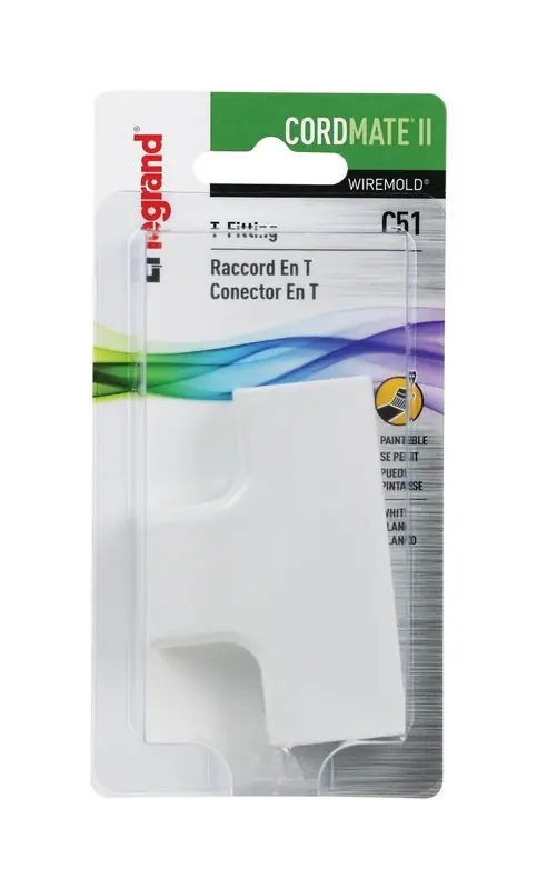 Legrand CordMate 2.87 In. L T-Fitting 1 Pk