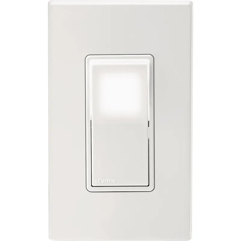 Leviton Decora Illuminated 15 Amps Single Pole Rocker Switch White 1 Pk
