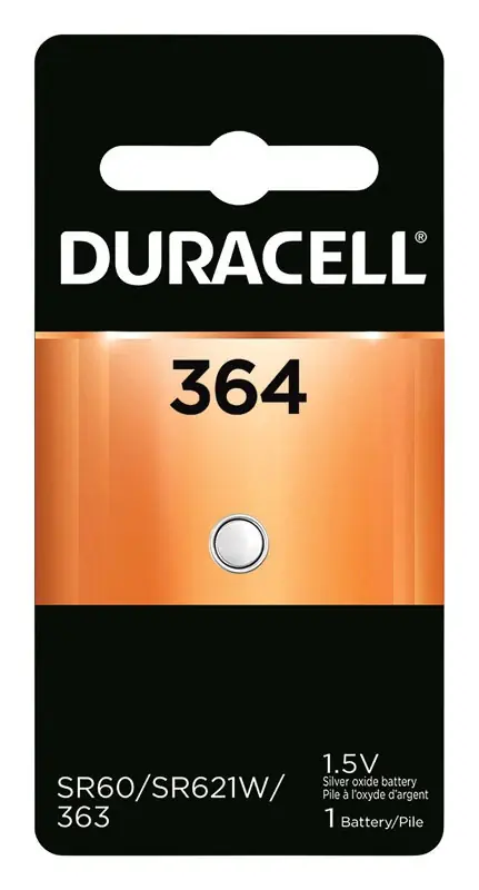 Duracell Silver Oxide 364 1.5 V 19 MAh Electronic/Watch Battery 1 Pk
