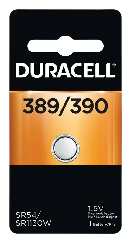 Duracell Silver Oxide 389/390 1.5 V 80 MAh Electronic/Watch Battery 1 Pk