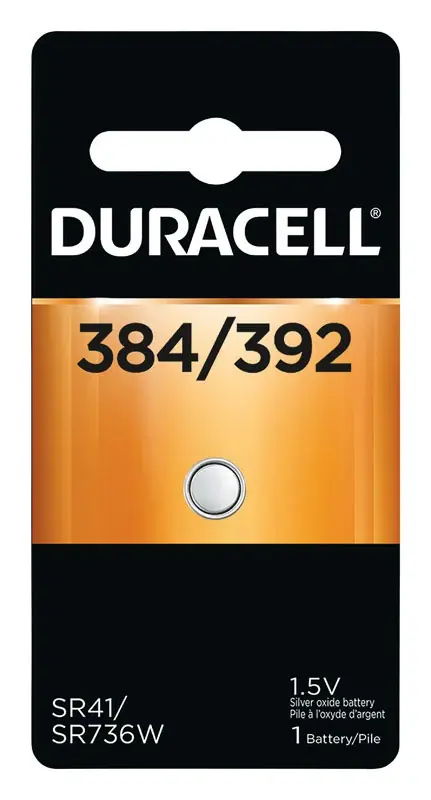 Duracell Silver Oxide 384/392 1.5 V 45 MAh Electronic/Thermometer/Watch Battery 1 Pk