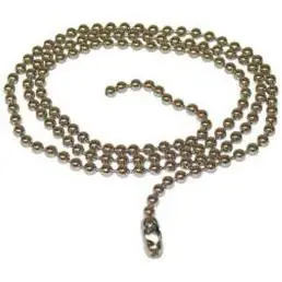 Jandorf Specialty Hardware 94993 3 Ft. No. 6 Solid Brass Beaded Chain, Pack Of 6