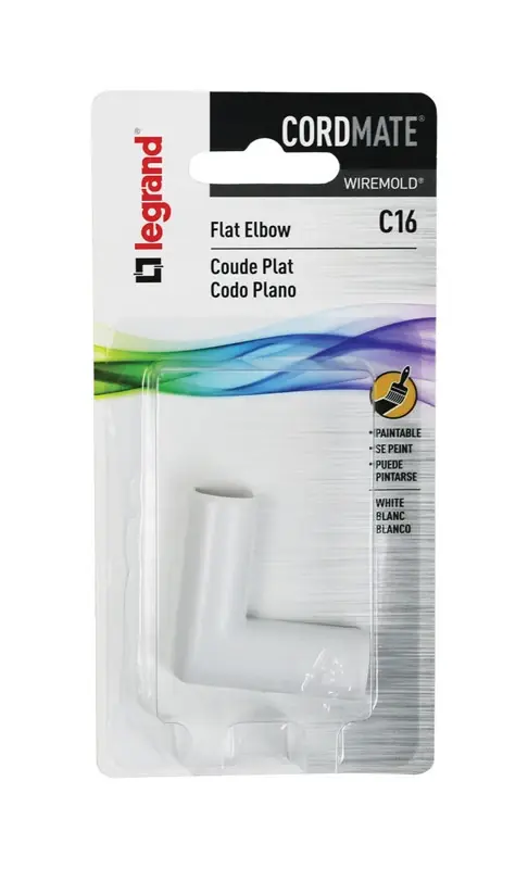 Legrand CordMate Flat Elbow 1 Pk
