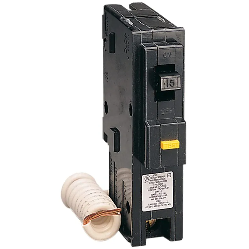 Homeline 15-Amp Single-Pole Ground Fault Circuit Breaker