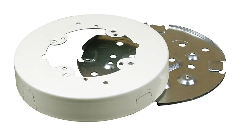 Round Steel Electrical Box 5-1/2 In. Ivory V5738a For Ceiling Fixtures