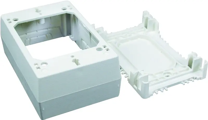 Nm35 Extra Deep Plastic Outlet Box, Ivory, Wall Mounting, 1-3/4 In Depth