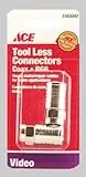 Tool-less Rg6 Coaxial Connector Right Angle - 2 Pack Model 3163342
