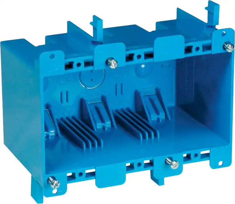 3 Gang Old Work Electrical Box, 5.72 X 2.79 X 3.69 In. Deep