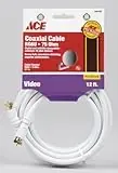 Rg6 Coaxial Cable 12 Feet White For High-quality Signal Transmission
