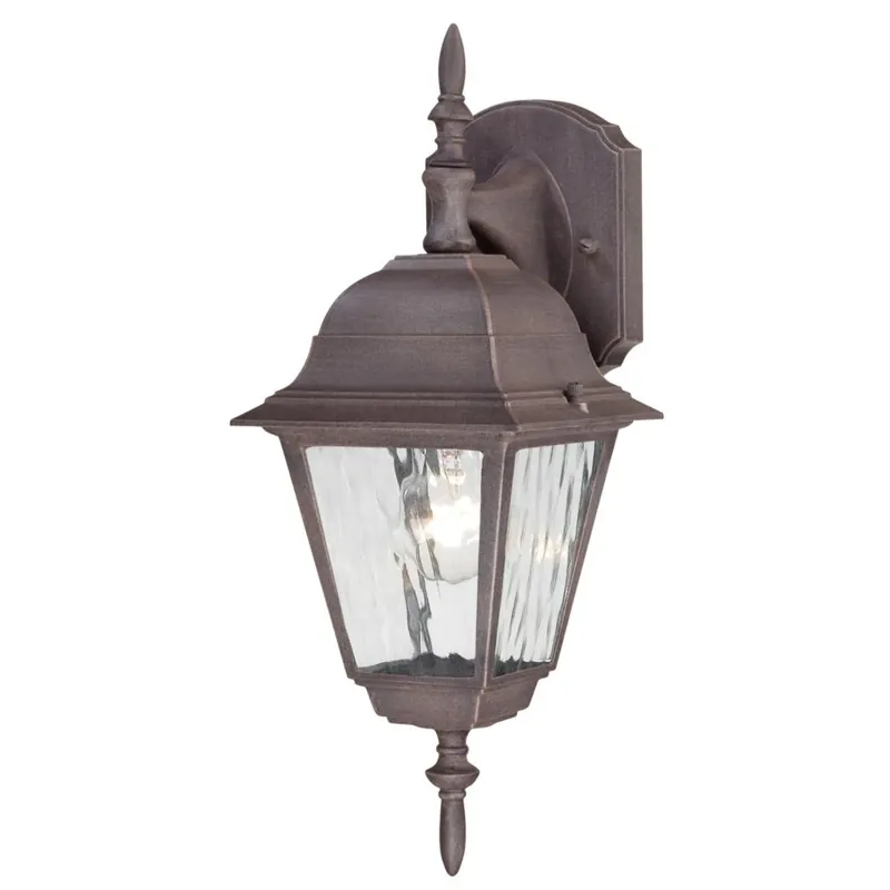 100-Watt Textured Rust Outdoor Lantern