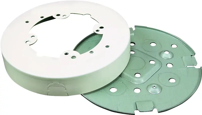Ivory Metal Round Ceiling/Fan Fixture Box