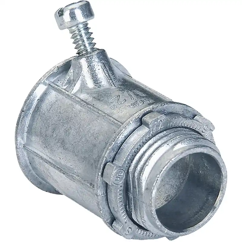 Sigma Engineered Solutions ProConnex 1/2 In. D Die-Cast Zinc Set Screw Connector For FMC/RWFMC 1 Pk