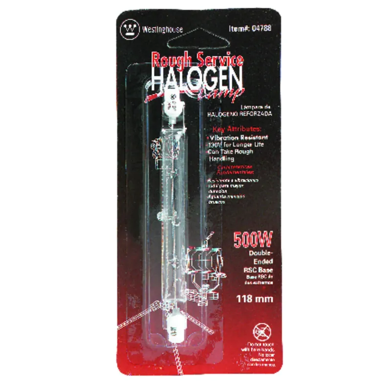 Westinghouse Rough Service 500 W T3 Utility Halogen Bulb 9,500 Lm White 1 Pk