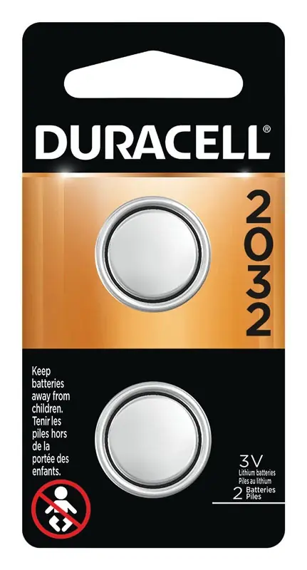 Duracell Lithium Coin 2032 3 V 210 MAh Security And Electronic Battery 2 Pk