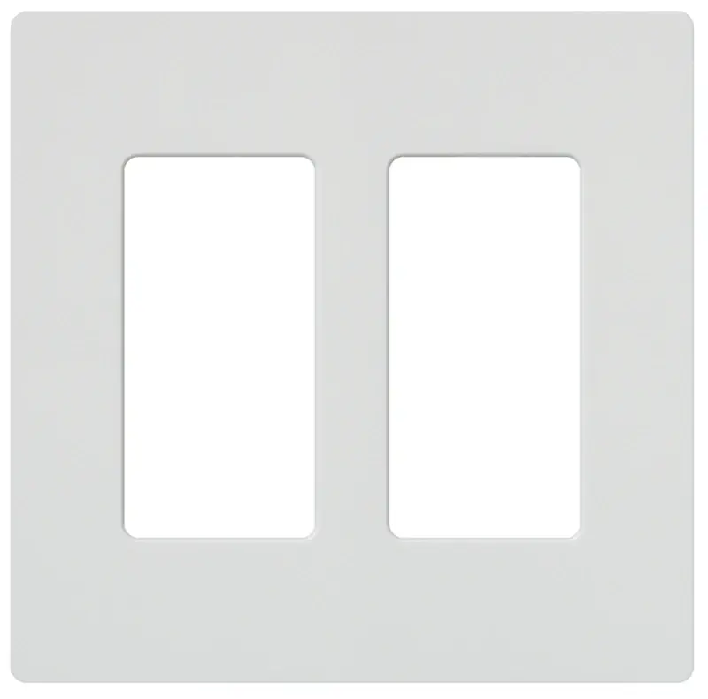 Lutron Claro White 2 Gang Plastic Decorator Wall Plate 1 Pk