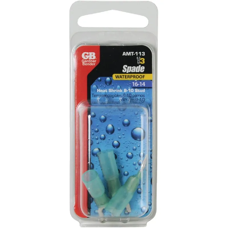 Gardner Bender Xtreme 16-14 Ga. Insulated Wire Spade Terminal Blue 3 Pk