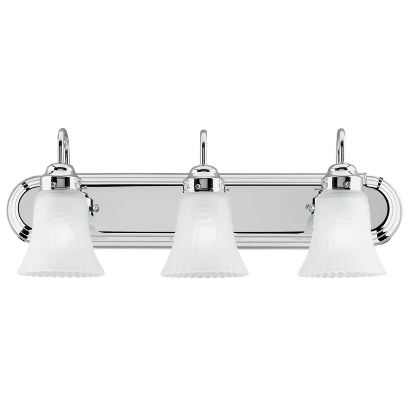 3-Light Wall Mount Chrome Light Fixture