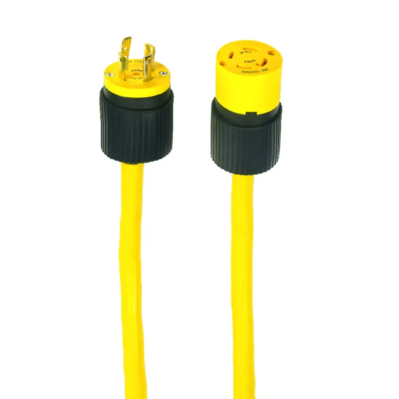 1493 25 Ft 10 Awg Yellow Generator Extension Cord, 30 A, 125/250 V