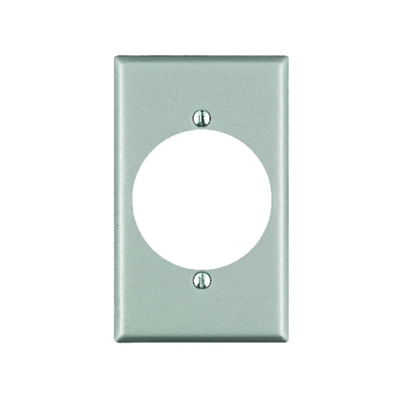 Leviton Silver 1 Gang Aluminum Outlet Wall Plate 1 Pk