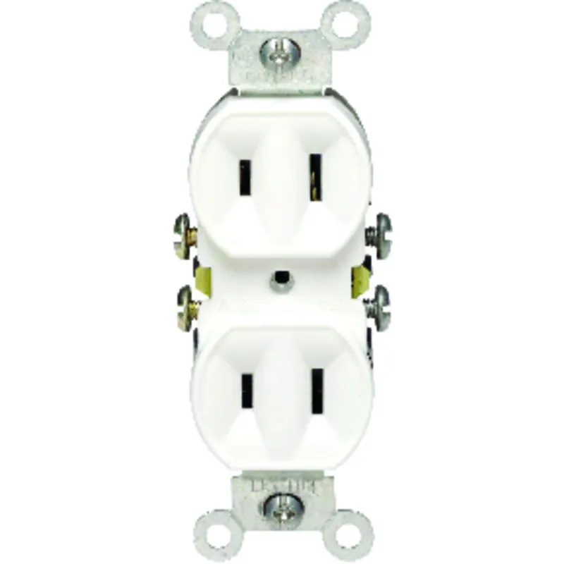 Leviton 15 Amps 125 V Duplex White Outlet 1-15R 1 Pk