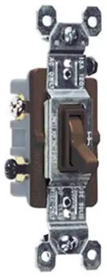 Pass & Seymour 15A Brown 3-Way Toggle Switch