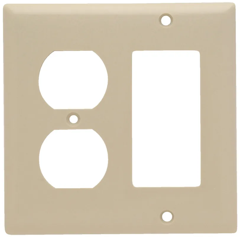 Ivory 1-Duplex & 1 Decorator Opening Urea Wall Plate