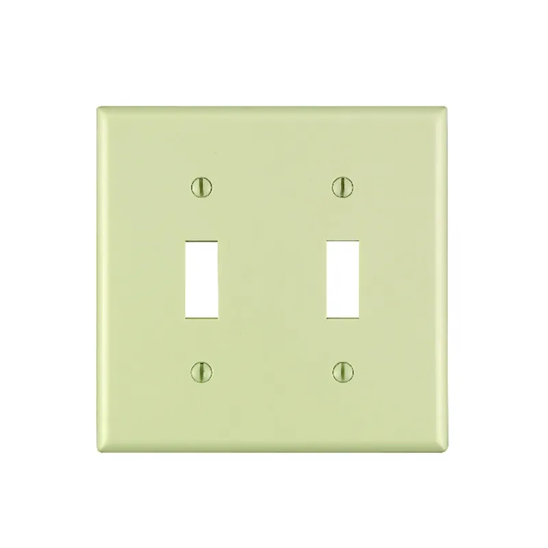 Leviton Ivory 2 Gang Nylon Toggle Wall Plate 1 Pk