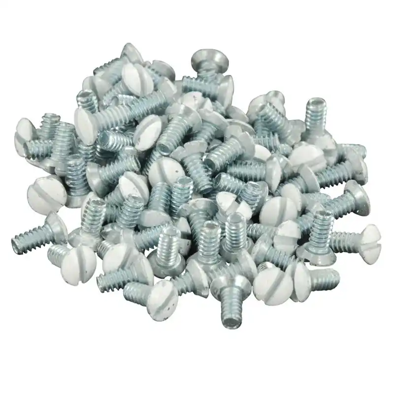 Leviton White Metal Wall Plate Screws 20 Pk