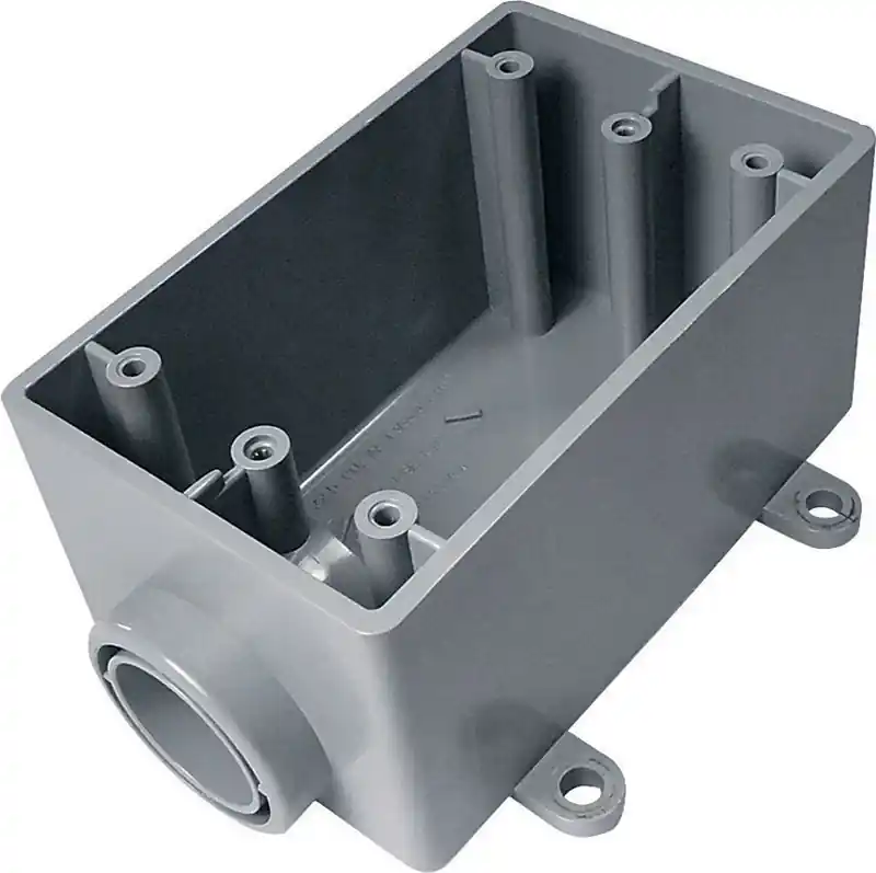 18 Cu In Rectangle Pvc 1 Gang Electrical Box Gray - Model 5133363u