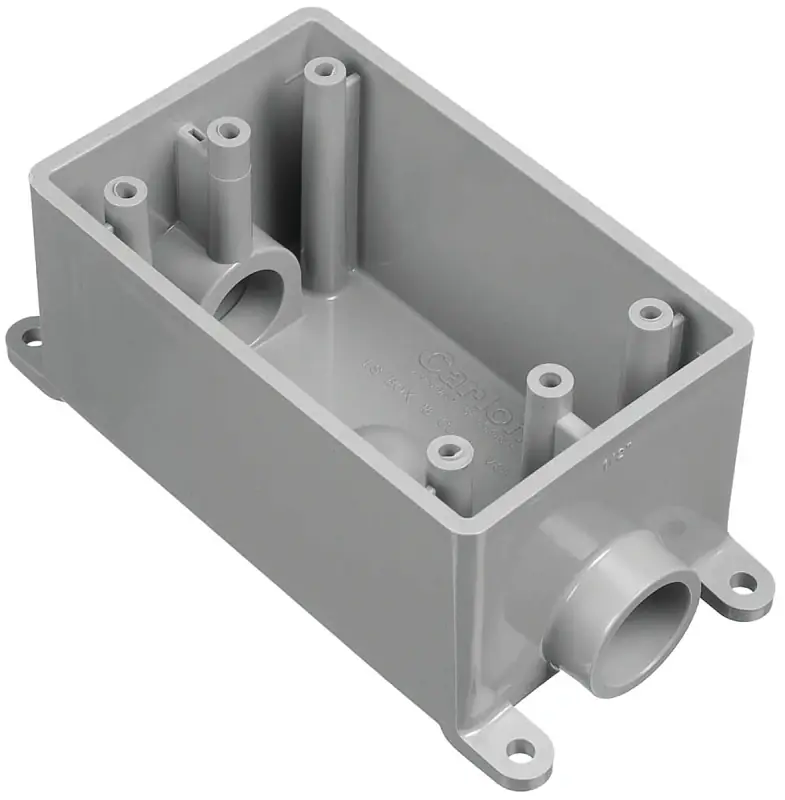 Single Gang PVC Field Service Continuous Box, 3/4 In.