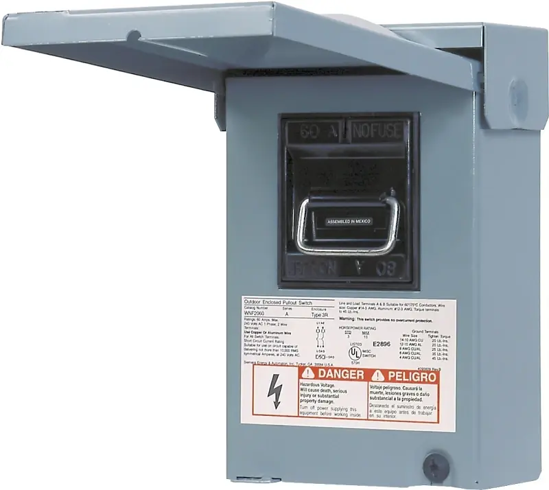 Low-Voltage Load Center, AC Disconnects, Non-Fused Steel, 60-Amps