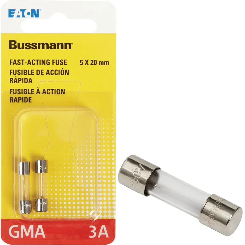 Bussmann 3 Amps Fast Acting Fuse 2 Pk