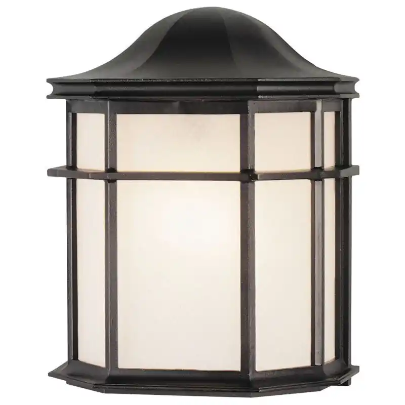 Textured Black Switch Incandescent Wall Lantern, Model 66898, 1-light
