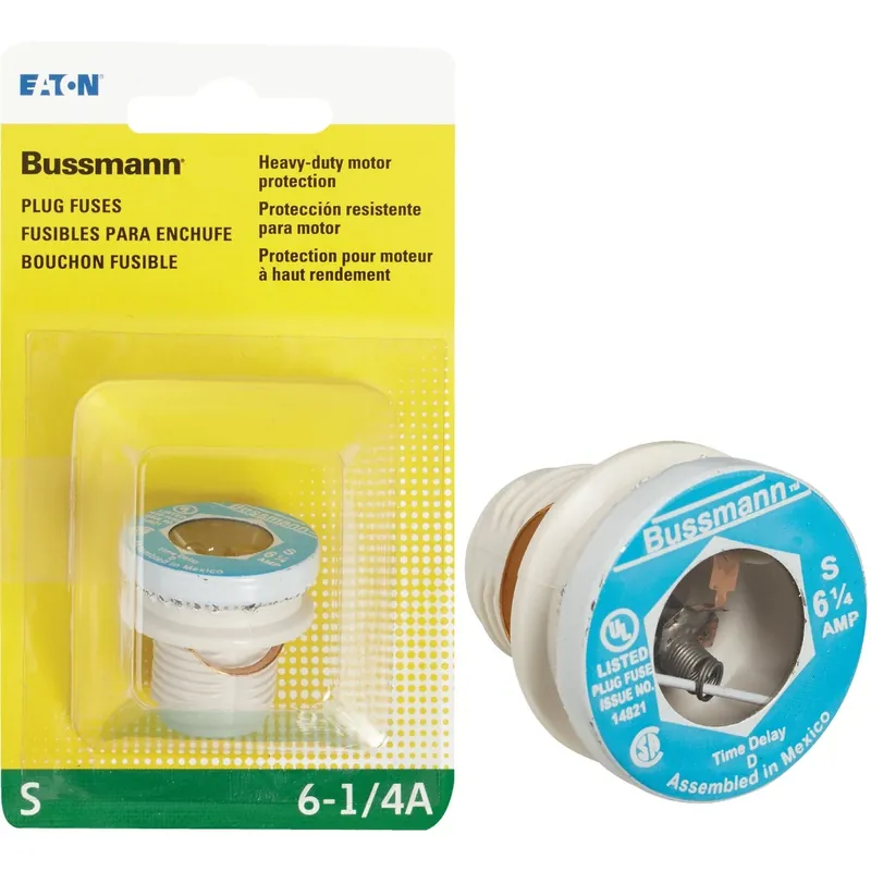 Bussmann 6.25 Amps Type S Plug Fuse 1 Pk