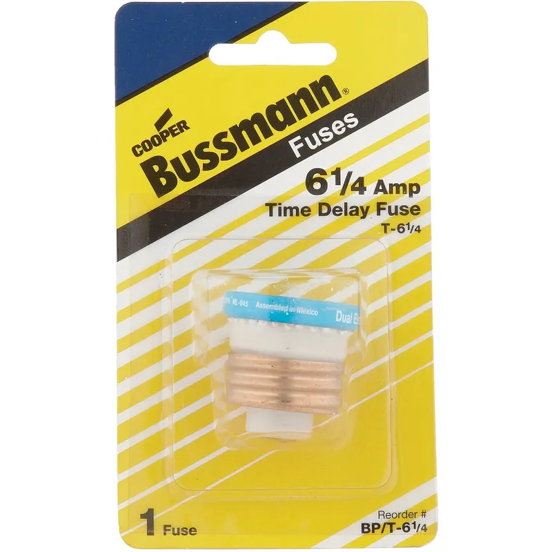 Bussmann 6.25 Amps T-Type Plug 1 Pk