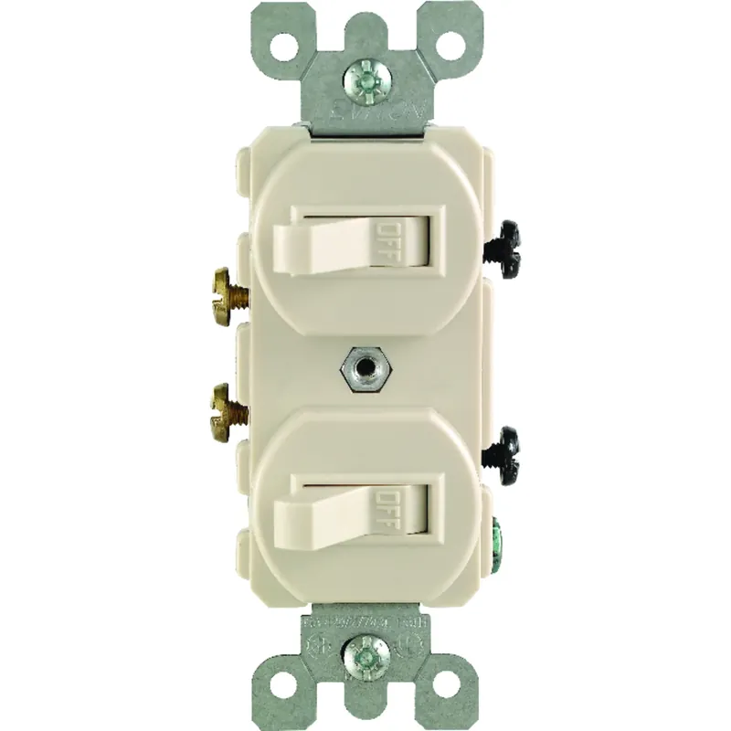 Leviton 15 Amps Single Pole Toggle Switch Light Almond 1 Pk