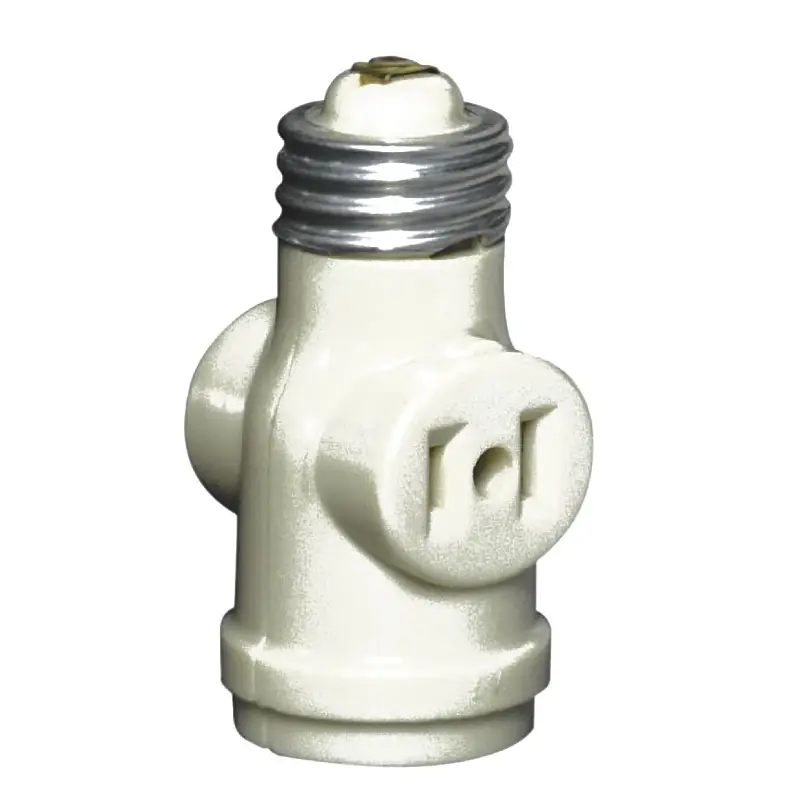 Leviton Plastic Medium Base Keyless Socket 1 Pk