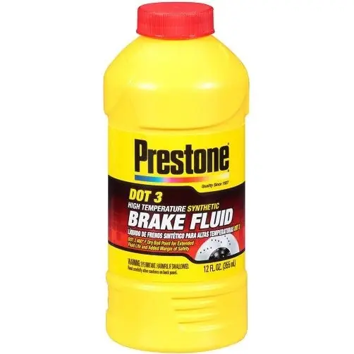 Prestone Synthetic Brake Fluid Dot 3, 12 Fl Oz - HONEYWELL